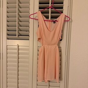 Pale Pink side cut out romper